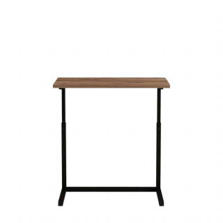 Bureau d'appoint réglable en hauteur effet bois et métal CAPRI - Marron