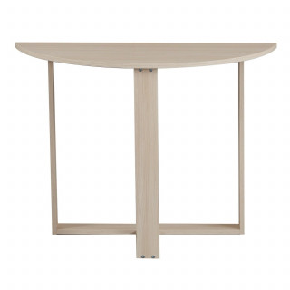Table console 2-en-1 forme demi-lune MARBELLE - Beige