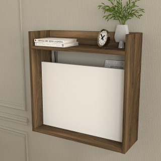 Bureau suspendu rabattable avec rangements HELSINKI - Marron