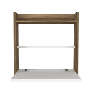 Bureau suspendu rabattable avec rangements HELSINKI - Marron