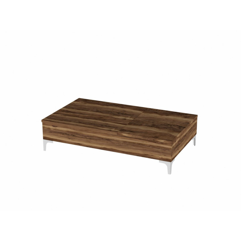 Table basse relevable avec rangements intégrés UPPSALA - Marron