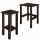 Lot de 2 tables gigognes effet bois LINO - Marron