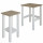 Lot de 2 tables gigognes effet bois LINO - Blanc