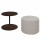 Ensemble table basse et pouf gigogne ORBIT - Marron