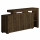 Buffet lumineux 4 portes avec niches ouvertes DAKOTA - Marron