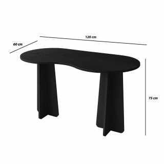 Bureau asymétrique design organique BERLIN - Noir