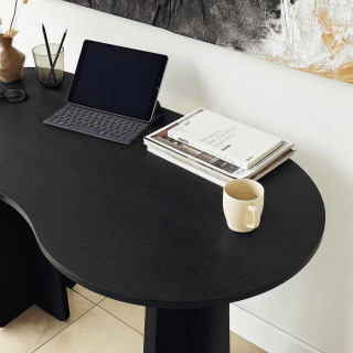 Bureau asymétrique design organique BERLIN - Noir