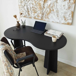 Bureau asymétrique design organique BERLIN - Noir
