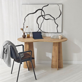 Bureau asymétrique design organique BERLIN - Beige