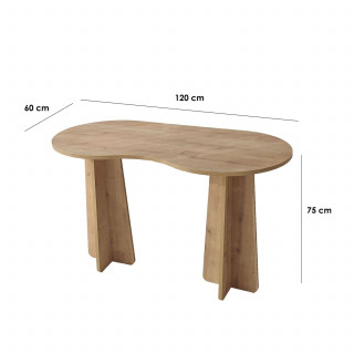 Bureau asymétrique design organique BERLIN - Beige