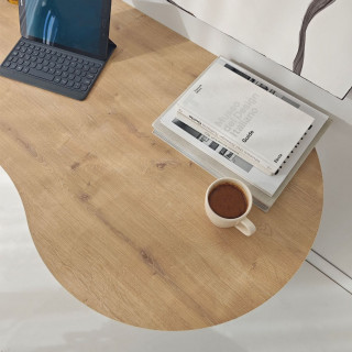Bureau asymétrique design organique BERLIN - Beige