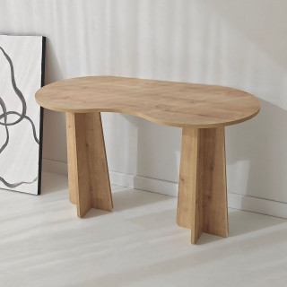 Bureau asymétrique design organique BERLIN - Beige