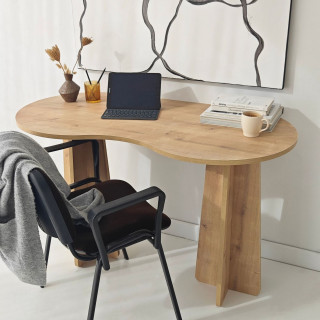 Bureau asymétrique design organique BERLIN - Beige