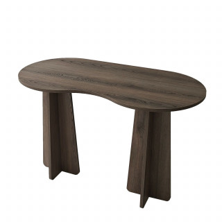 Bureau asymétrique design organique BERLIN - Marron