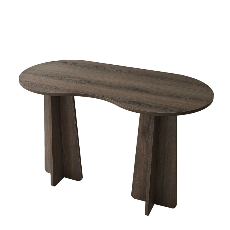 Bureau asymétrique design organique BERLIN - Marron