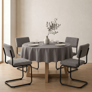 Nappe anti-taches ronde Ophy - Diam 180 cm - Gris