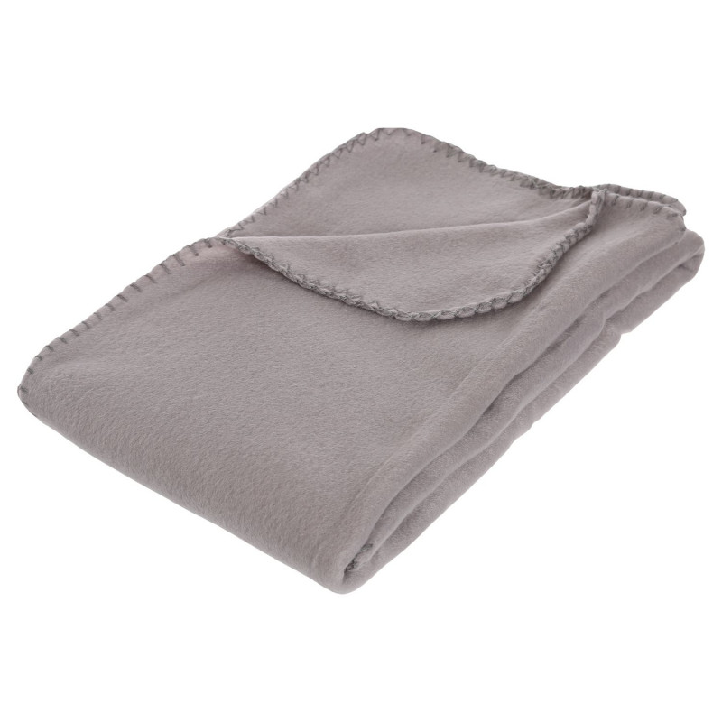 Plaid polaire - 125 x 150 cm - Gris