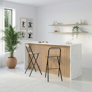Tabouret de bar Louna - H. 97,5 cm - Beige