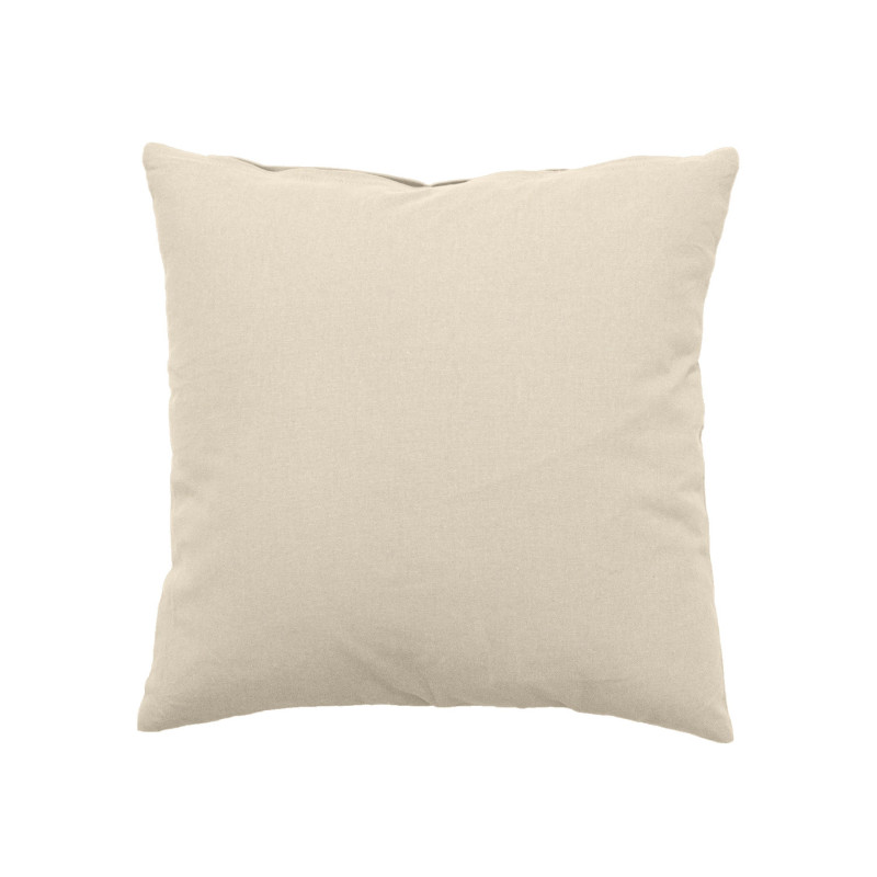 Coussin uni effet Bachette déhoussable - 40 x 40 cm - Ecru