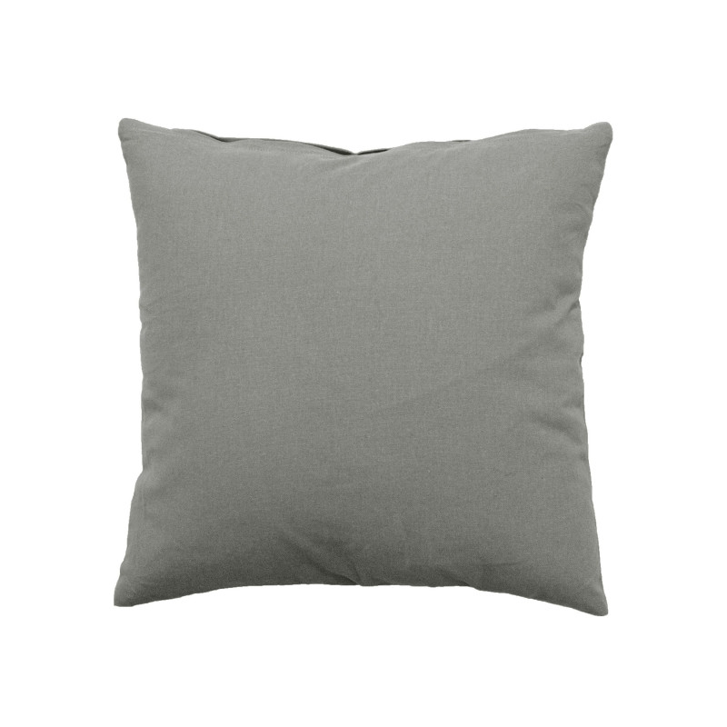 Coussin uni effet Bachette déhoussable - 40 x 40 cm - Gris