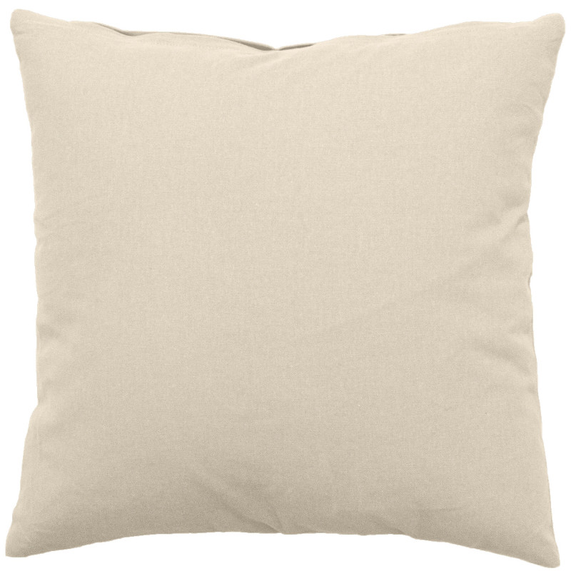 Coussin uni effet Bachette déhoussable - 60 x 60 cm - Ecru