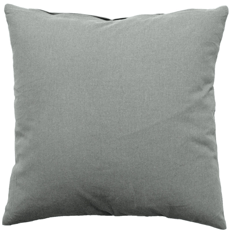 Coussin uni effet Bachette déhoussable - 60 x 60 cm - Gris