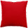 Coussin uni effet Bachette déhoussable - 60 x 60 cm - Rouge