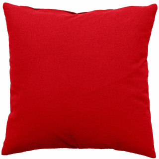 Coussin uni effet Bachette déhoussable - 60 x 60 cm - Rouge
