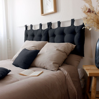 Tête de lit coussin Panama à suspendre - 70 x 45 cm - Gris foncé