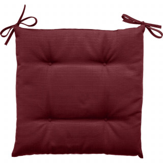 Lot de 2 galettes de chaise d'extérieur KORAI - 40 x 40 cm - Bordeaux