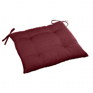 Lot de 2 galettes de chaise d'extérieur KORAI - 40 x 40 cm - Bordeaux