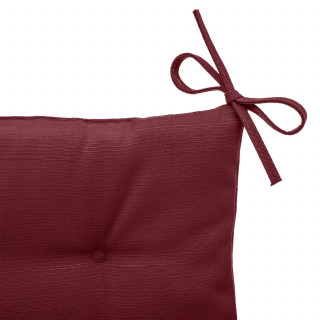 Lot de 2 galettes de chaise d'extérieur KORAI - 40 x 40 cm - Bordeaux