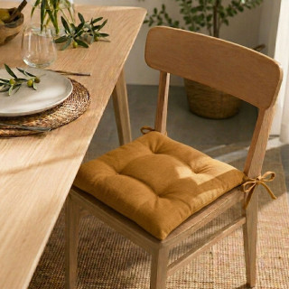 Lot de 2 galettes de chaise d'extérieur KORAI - 40 x 40 cm - Jaune