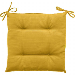 Lot de 2 galettes de chaise d'extérieur KORAI - 40 x 40 cm - Jaune
