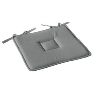 Lot de 2 galettes de chaise en coton PANAMA - Gris
