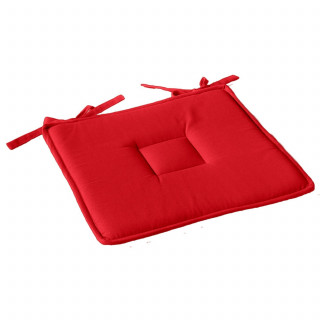Lot de 2 galettes de chaise en coton PANAMA - Rouge