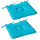 Lot de 2 galettes de chaise en coton PANAMA - Turquoise