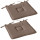 Lot de 2 galettes de chaise en coton PANAMA - Marron