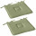 Lot de 2 galettes de chaise en coton PANAMA - Vert foncé