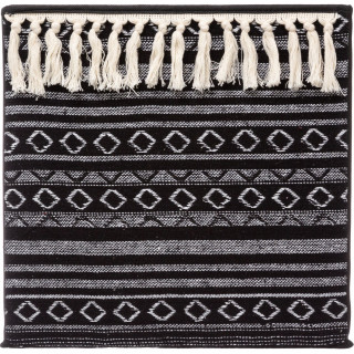 Lot de 2 boîtes de rangement à motifs ethniques MIX'N MODUL - L.31 x l.31 x H.31 cm - Noir