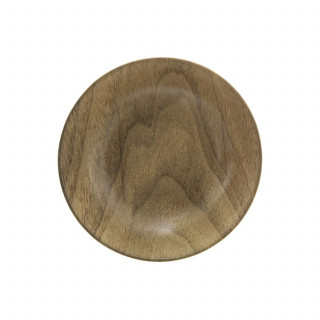 Lot de 2 assiettes creuses effet bois MOOD - Marron