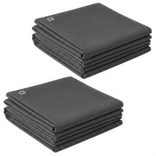 Lot de 2 brise-vues occultants en HDPE 165 gr/m² 1,20 M x 6 M - Gris
