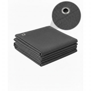 Lot de 2 brise-vues occultants en HDPE 165 gr/m² 1,20 M x 6 M - Gris