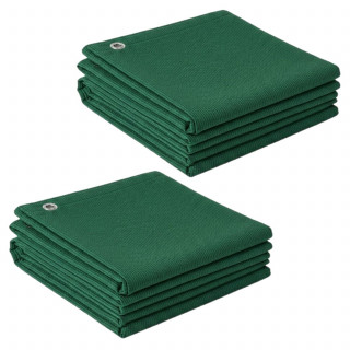 Lot de 2 brise-vues occultants en HDPE 165 gr/m² 1,20 M x 6 M - Vert