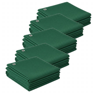 Lot de 5 brise-vues occultants en HDPE 165 gr/m² 1,20 M x 6 M - Vert