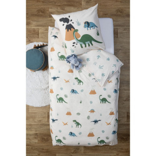 Parure de lit réversible enfant motifs dinosaures - 140 x 200 cm