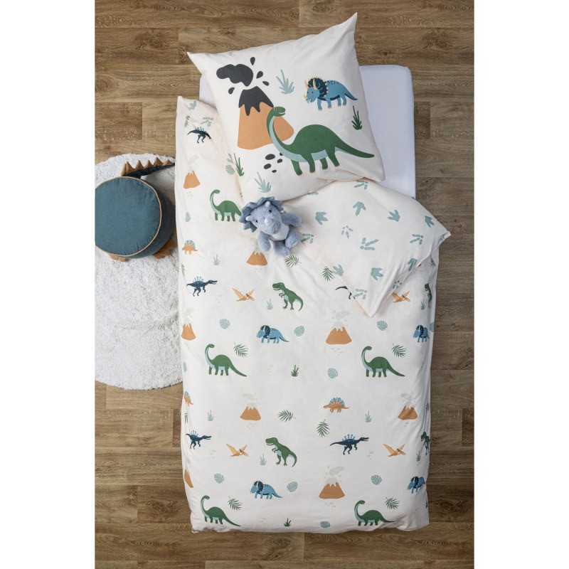 Parure de lit réversible enfant motifs dinosaures - 140 x 200 cm