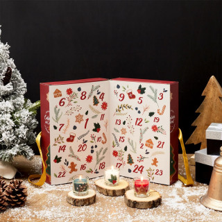 Calendrier de l'Avent 24 bougies de Noël parfumées - Multicolore