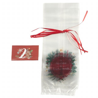 Calendrier de l'Avent Pâtisserie – Roue Déco Gâteaux de Noël 8 Compartiments - Rouge