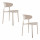 Lot de 2 chaises d'intérieur et d'extérieur FAIN - Gris